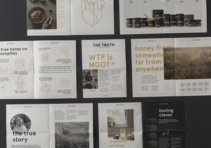 True Honey Company Branding Packaging New Zealand Marx Design inspiration mindsparkle mag designblog www.mindsparklemag.com black bee packag