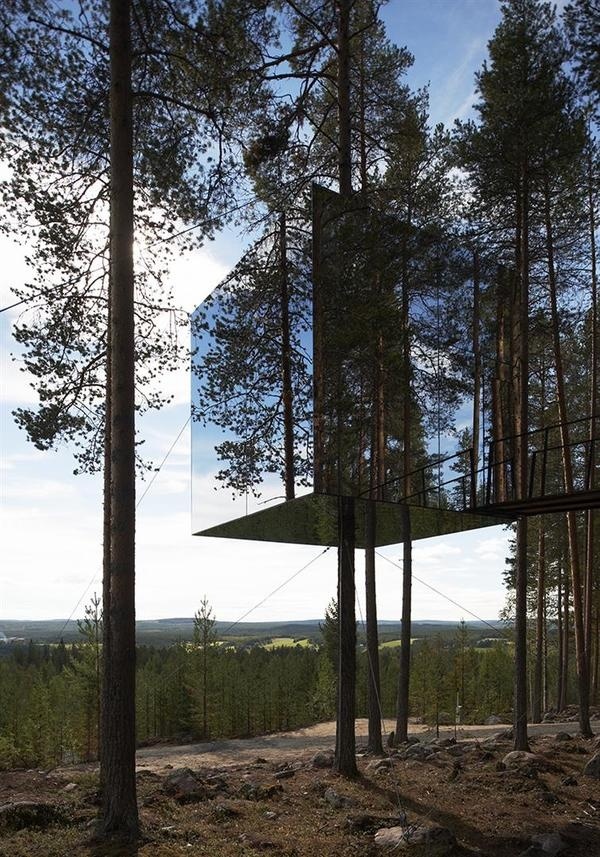 CJWHO ™ (Tree Hotel, Harads, Sweden by Tham & Videgård...) #sweden #design #wood #mirror #architecture #hotel #clever