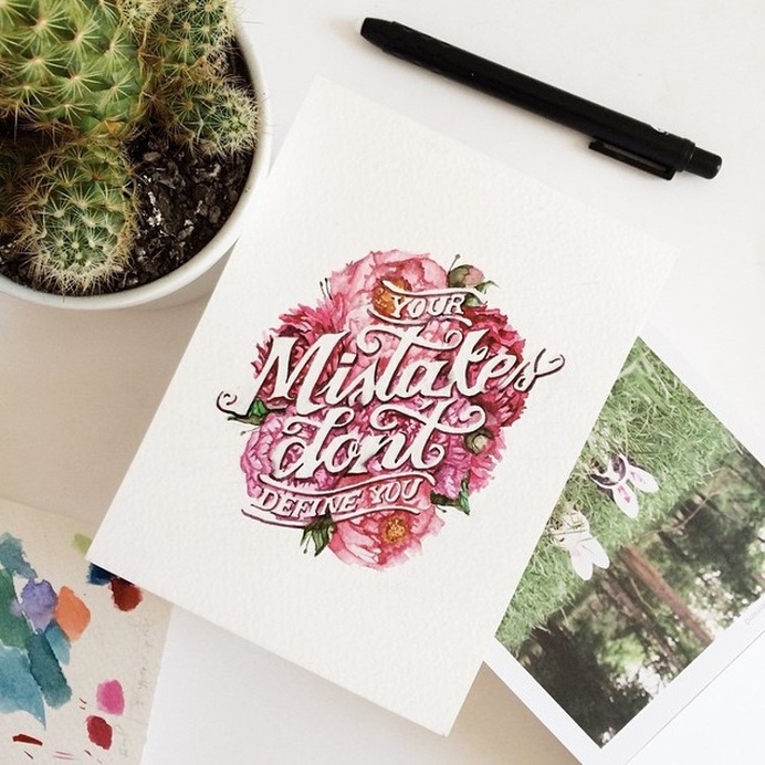 Creative Watercolor Lettering Quotes by June Digan #Lettering #quotes