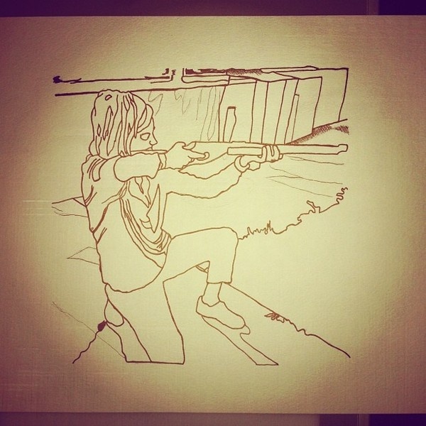 Gunshot #girls #illustration #guns #art #drawing