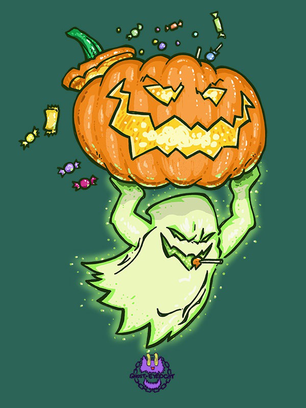 A ghost's singular purpose on Halloween is to steal as many Jack O'Lanterns and as much sweet candy as possible, oh and scare as many people as they can!