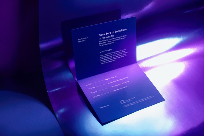 brand conference design editorial foil Invitation lights mexico prisma