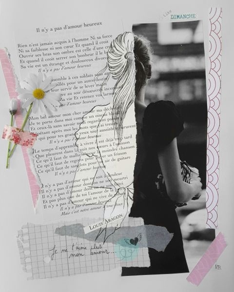 #collage#girl#B&W