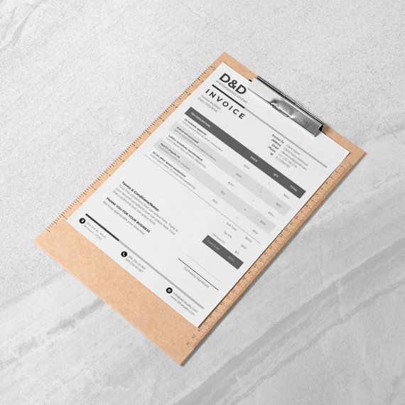 Printable Invoice Template Business Invoice Invoice Design | Etsy