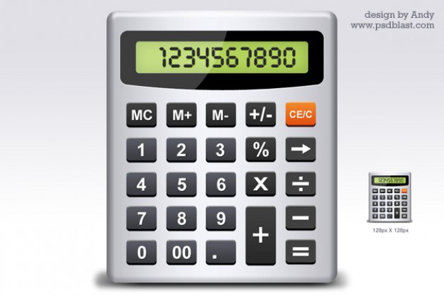 Calculator icon psd Free Psd. See more inspiration related to Business, Icon, Office, Color, Web, Graphic, Silver, Psd, Business icons, Accounting, Calculator, Web icons, Office icon, Symbols, Horizontal, Mathematical, Use, Mathematical symbols, Calculating and Representing on Freepik.