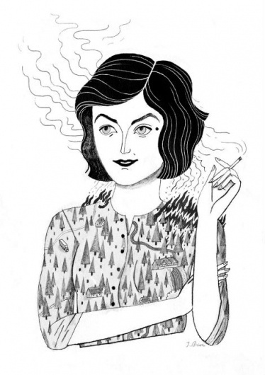 grain edit · Julianna Brion #white #drawing #black #illustration #and #pencil