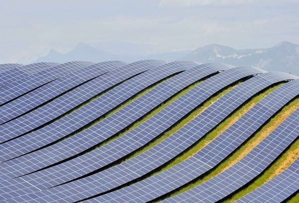 Solar farm, Les Mées, France #solar #france #environment #curves #photography #architecture #farm #energy