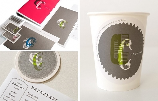 Mucca | Work | Country Restaurant #creative #logos #print #graphic #country #awesome #mucca #overlay #cup #coaster