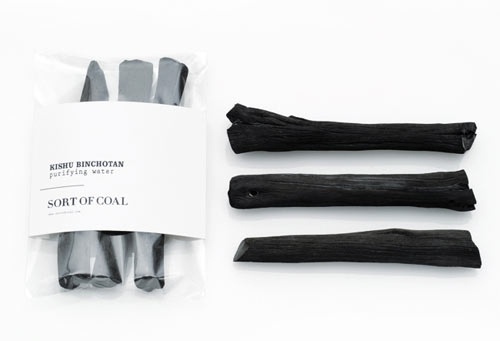 Sort of Coal | Design Milk #white #charcoal #black #simple #eco