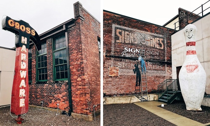 Vintage signs from the American Sign Museum in Cincinnati