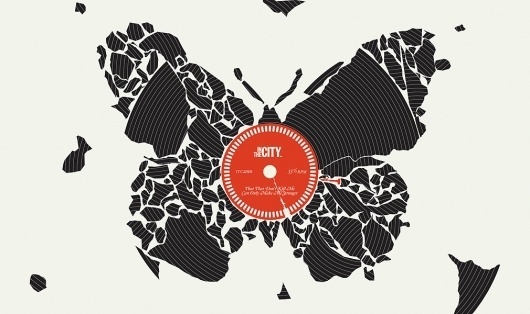 In The City | Young #record #butterfly #illustration