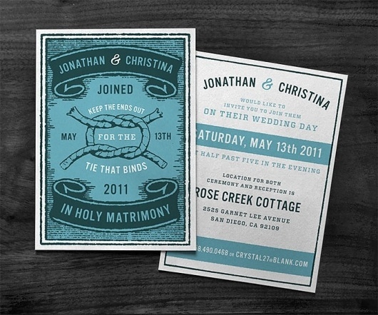 • TIE THAT BINDS : CURTIS JINKINS #card #wedding #invite