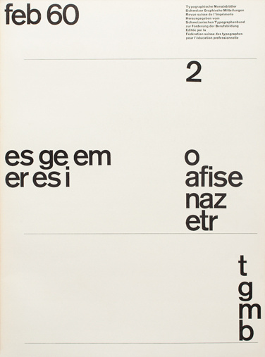 Cover from 1960 Typographische Monatsblätter issue 2 #yves #zimmermann #grids #design #cover #typography