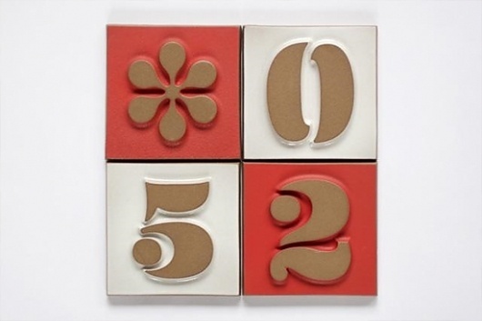 Practically Modern | Design That Works - House Numbers from Heath Ceramics #fonts #tiles #house #ceramics #heath #neutra #numbers #eames