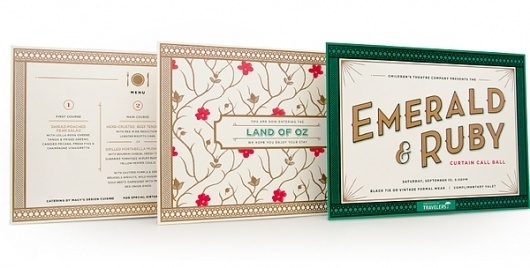 Children's Theatre Co: Emerald & Ruby on the Behance Network #design #typography