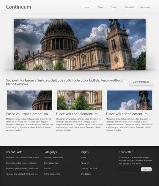 Continuum website template (psd) Free Psd. See more inspiration related to Design, Template, Website, Web design, Ui, Psd, Website template, Blog, Ui design and Vertical on Freepik.