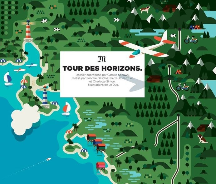 LE DUO - La suite Illustration #mapping #illustration #minimal