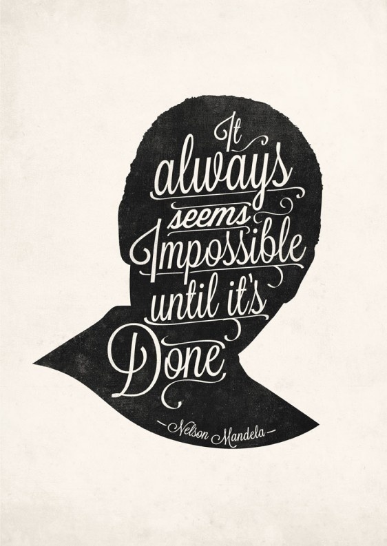 Nelson Mandela quote poster by NeueGraphic. #quote #print #design #neuegraphic #poster #typography