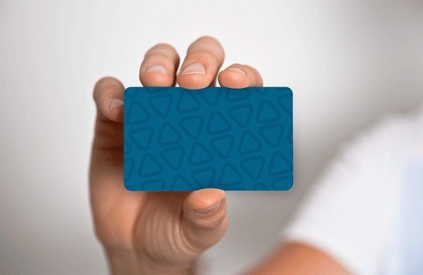 Fight to Breathe #breathe #pattern #business #card #triangles #navy #fight #blue #to