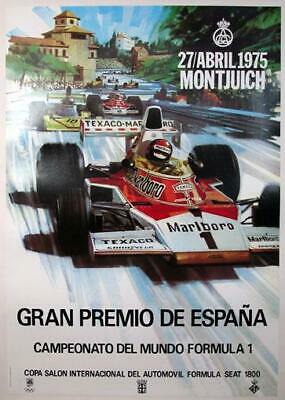 $525 • Buy Gran Premio De Espana Grand Prix Of Spain 1975 By Michael Turner Original Linen