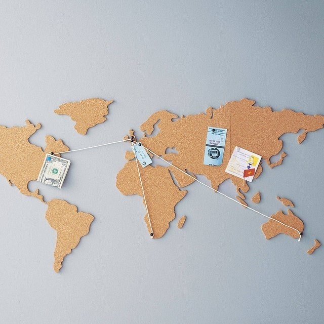 Corkboard Map #tech #flow #gadget #gift #ideas #cool