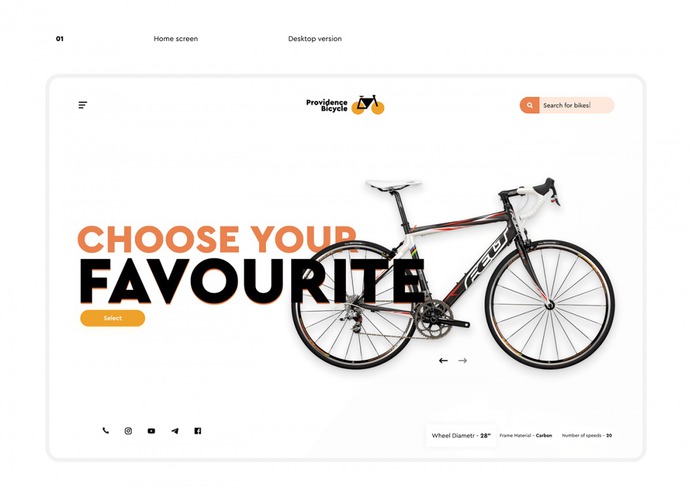 Providence Bicycle – website for a bike shop