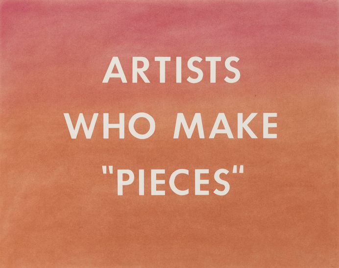 ‘ARTISTS WHO MAKE “PIECES”’, Edward Ruscha, 1976 | Tate