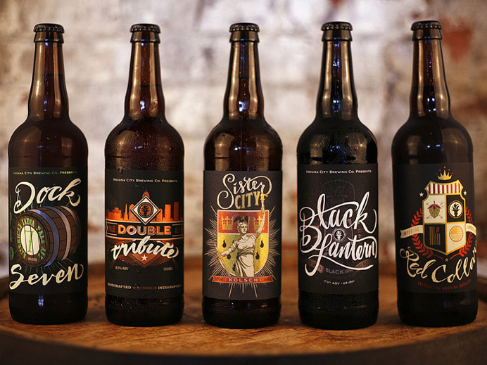 Beer, Label, Packaging, Script, Lettering, Brewing, Indiana, Indianapolis, Art, Illustration, Branding, Logo, Design