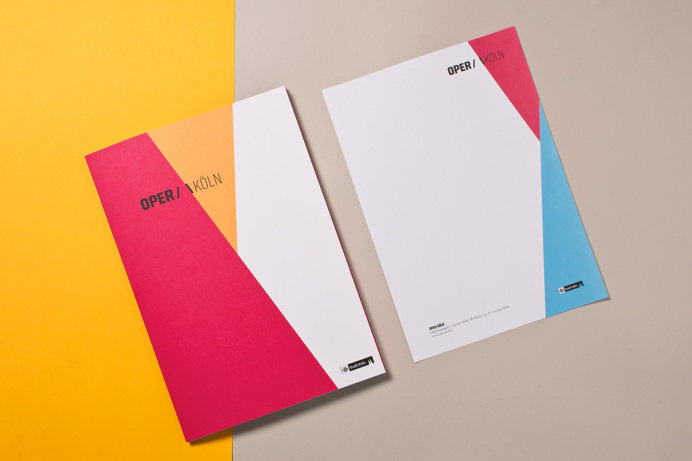 Oper koeln branding logo colorful design stationery corporate design by Formdusche Berlin Germany mindsparkle mag opera color graphic design
