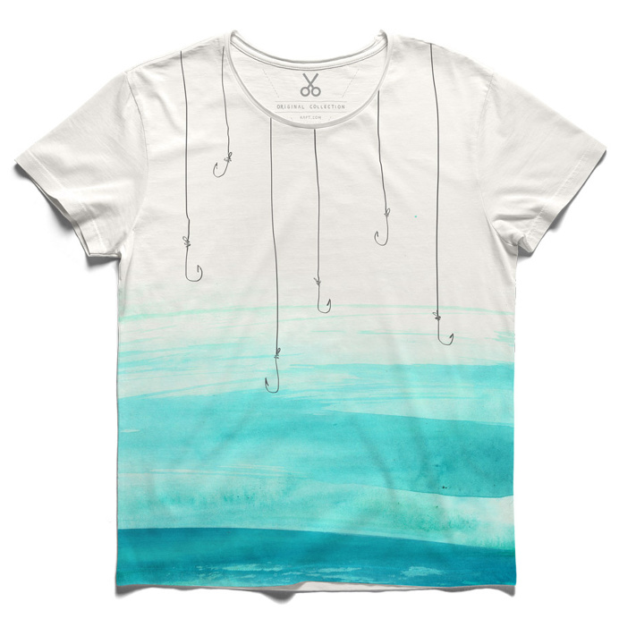 #calamus #offwhite #tee #tshirt #fishingrod #sea #hook #fishing #turqouse #summer
