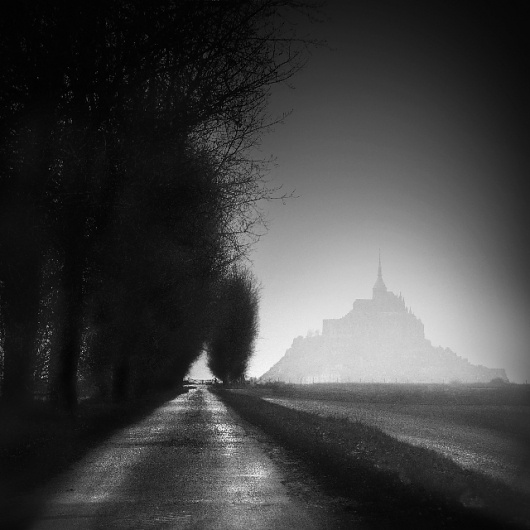 Mont-Saint-Michel X, photography by Marie-claude Strausz #fog #forest #trees