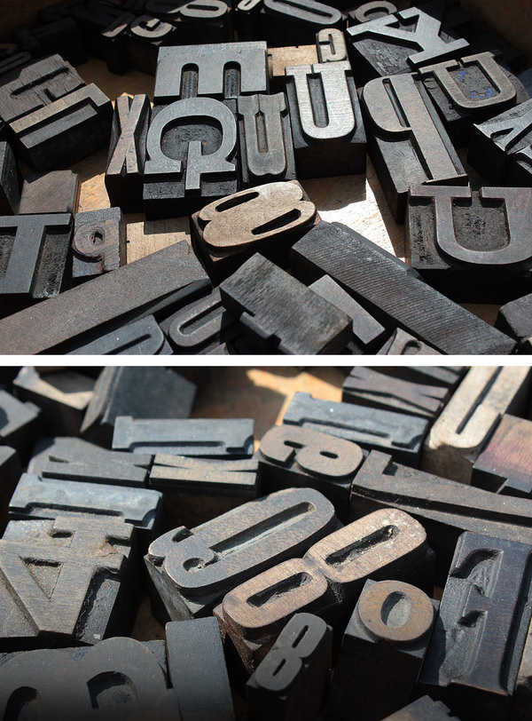 Wooden Letterpress blocks at the York Race Course car boot sale earlier this year. #lettering #wooden #letterpress #blocks #type #typography