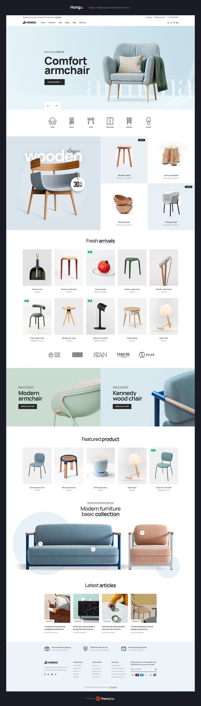 #Hongo is a classic and elegant #Shopify #theme. Its #furniture store demo is specially designed for furniture shops, architecture, #decor, interior design, renovation services, construction, and other related business ideas. In this demo, you can find all the necessary styles and layouts that perfectly suit your needs. This furniture store template contains all you need for successful site creation. If you are a fan of sophisticated designs, then surely you like Hongo and our furniture store demos.