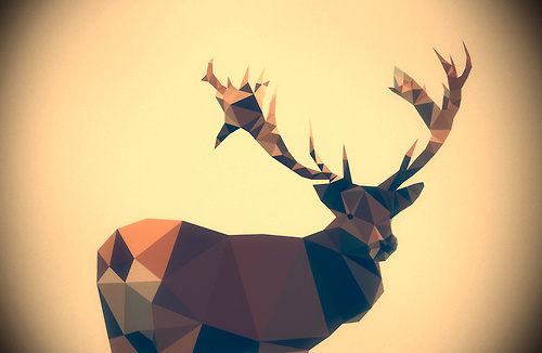 MatÄ›j KaÅ¡par JirÃ¡sek Dear deer Next piece from my series of triangular... #deer #triangulation #triangles