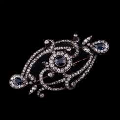 Russian gold brooch with Sapphires and diamonds #Sets #Teasets #Porcelainsets #Antiqueplates #Plates #Wallplates #Figures #Porcelainfigurines #porcelain