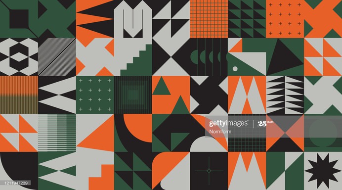Digital Collage Vector Pattern Design : stock illustration