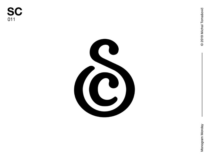 SC Monogram by Michal Tomašovič #monogram #logo #lettermark #design