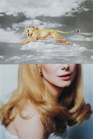 Dan%2BBina%252C%2BSincerely%252C%2Bcollage%252C%2B11-11-11-c%2Bcopy.jpg (JPEG Image, 481x720 pixels) #woman #sky #bina #lion #dan #blonde #art #collage