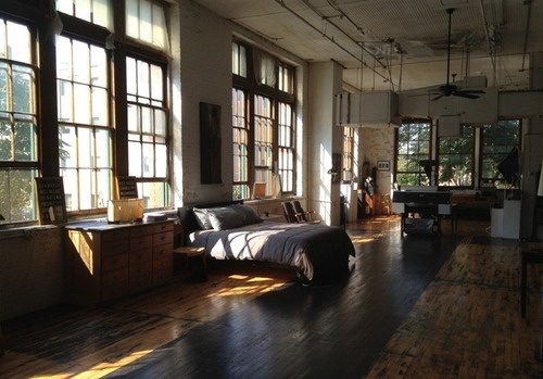 Interior #interior #bed #apartment #light #windows