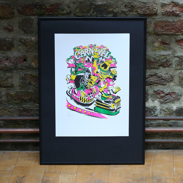 Design by Luc Hudson A3 Risograph on 120gsm Munken Pure Edition of 25 Signed and numbered As part of the 'Go Bump in the Night' exhibition #print #illustartion #poster
