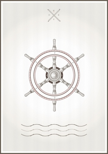 Shipwheel #sailor #illustration #poster #poste