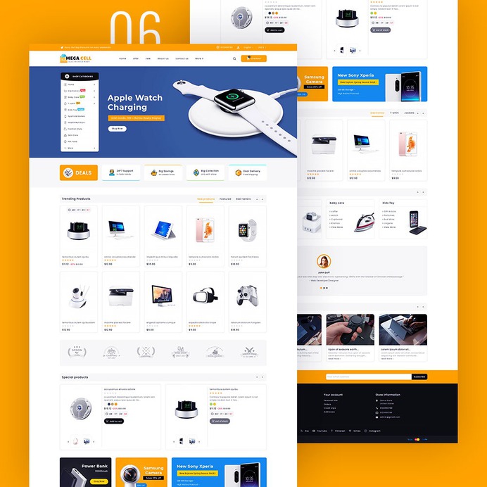 Mega Cell - Super Market Shop - Prestashop Responsive Theme | TemplateTrip