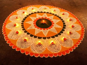 Round Shape Rangoli Patterns