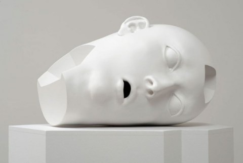 Tanya Batura | PICDIT #sculpture #white #head #black #art