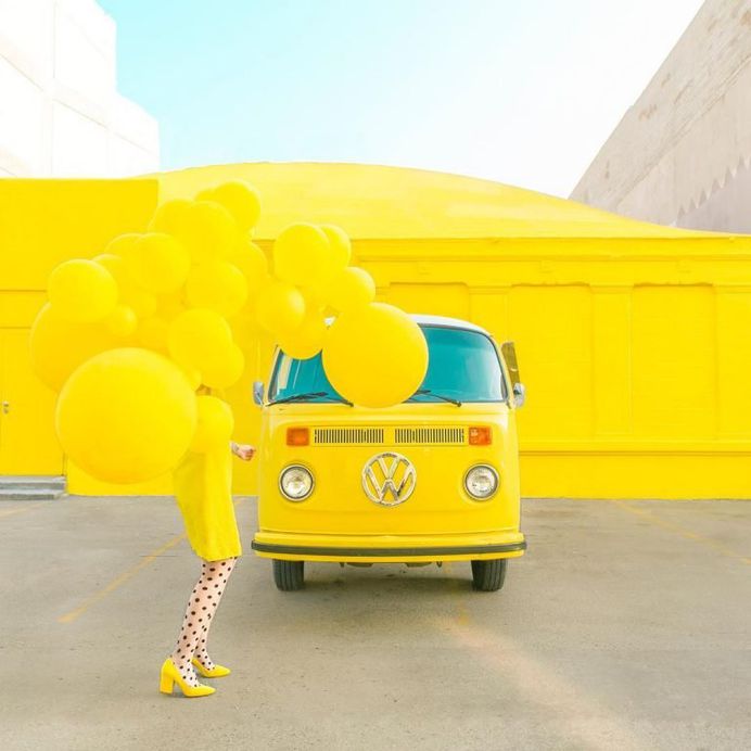 Visual Optimism: Candy-Colored Self-Portraits by Leslie Schneider