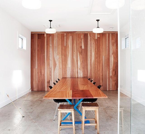 Wood wall #chairs #design #interiors #furniture #architecture #table #eames
