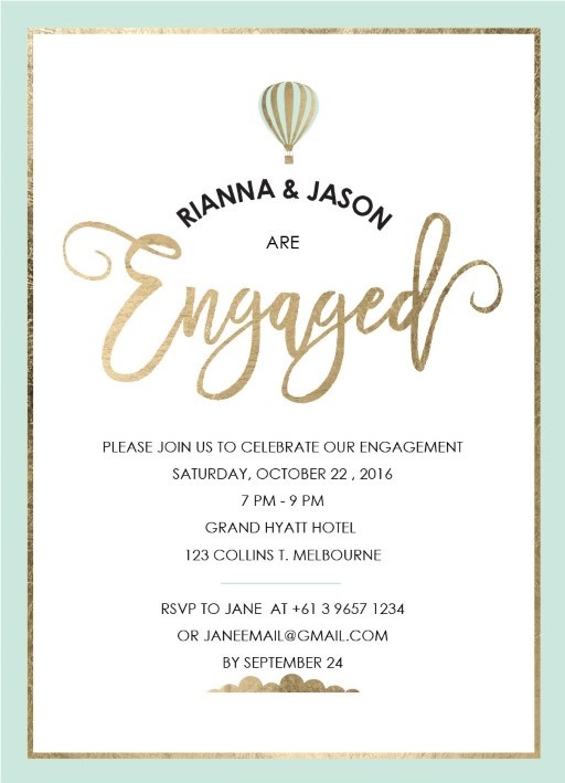 Love Is In The Air - Engagement Invitations #paperlust #engagementinvitation #engagementcard #engagementinspiration #design #paper #digital