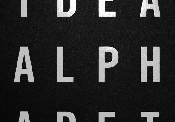 Idea Alphabet #negative #print #book #space #foil
