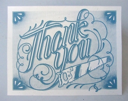 Adam Smith - Thank You cards #calligraphy #you #smith #card #print #screen #illustration #thank #adam #type #blue