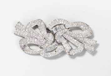 Diamant-Doppelclip-Brosche